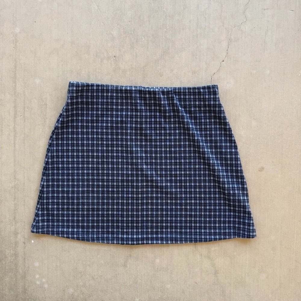 Urban Outfitters Womens S Blue Plaid Mini Skirt A Line Preppy 90s Y2K Academia